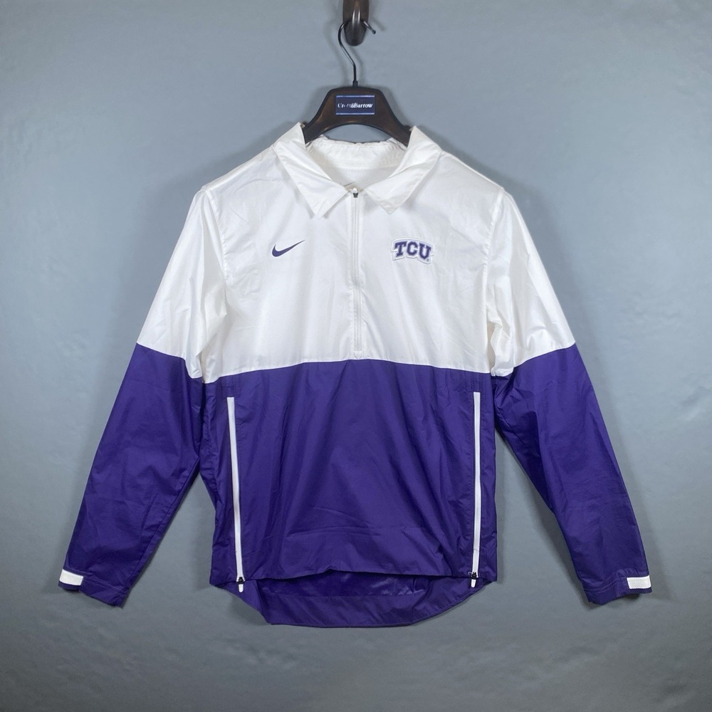 Nike Elite On Field TCU Horned Frogs Pullover Jacket Mens S CQ5130-100